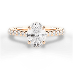 Dana Oval Cut Lab Grown Diamond 18Kt Rose Gold Engagement Ring