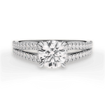 Jessica Round Cut Lab Grown Diamond 14Kt White Gold Engagement Ring