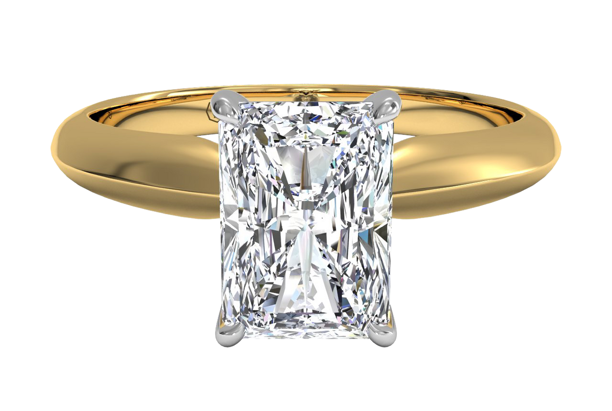 Amanda Radiant Cut Lab Grown Diamond 18Kt Rose Gold Engagement Ring