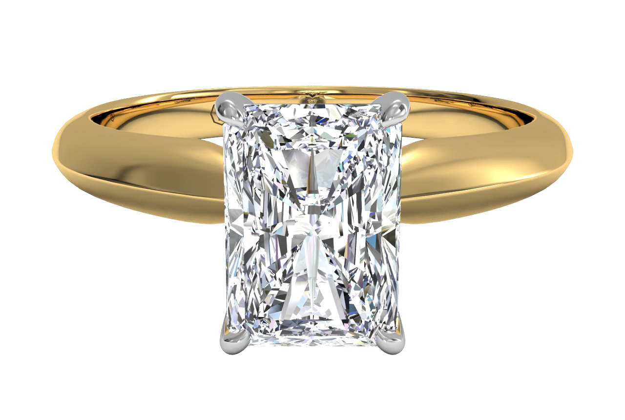 Amanda Radiant Cut Lab Grown Diamond 18Kt Rose Gold Engagement Ring