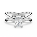 Ada Radiant Cut Lab Grown Diamond 18Kt White Gold Engagement Ring