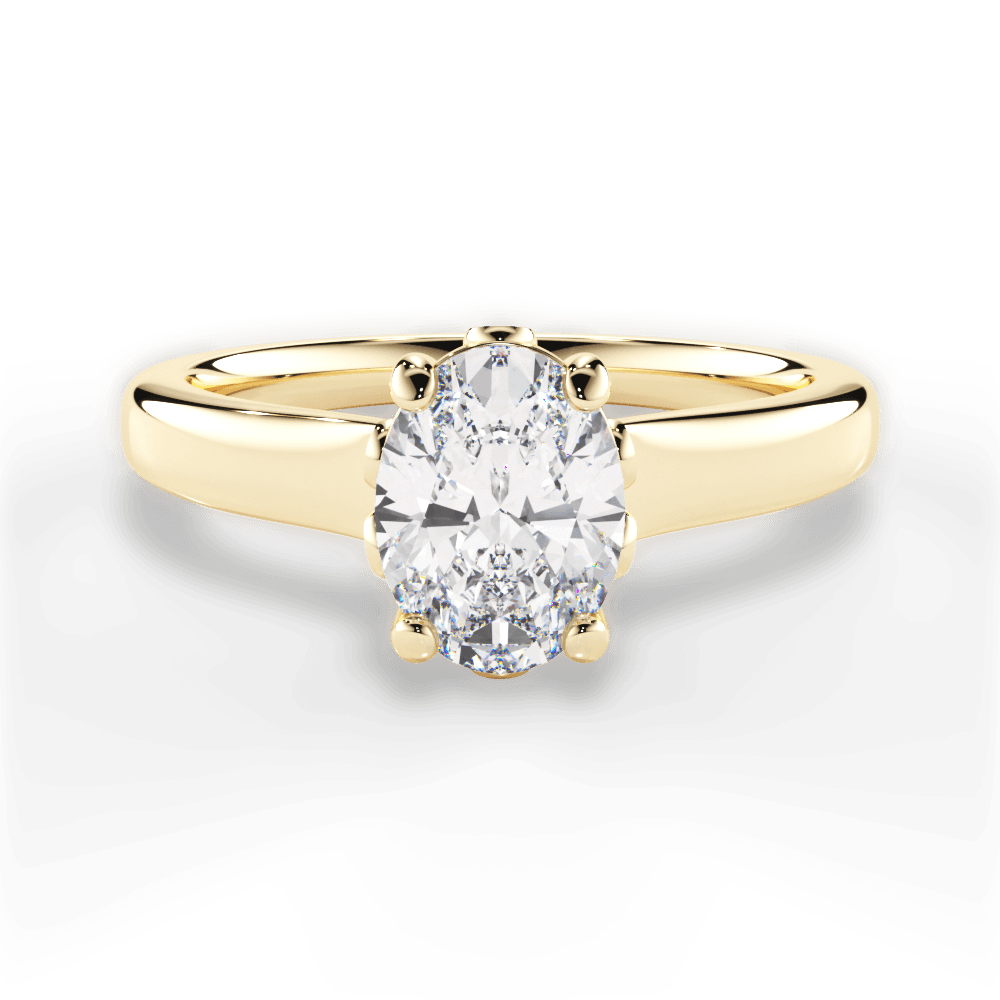 Carol Oval Cut Lab Grown Diamond 18Kt Yellow Gold Engagement Ring