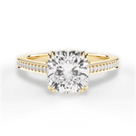 Denise Cushion Cut Lab Grown Diamond 18Kt Yellow Gold Engagement Ring