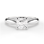 Amy Asscher Cut Lab Grown Diamond 18Kt White Gold Engagement Ring