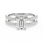 Christie Emerald Cut Lab Grown Diamond 14Kt White Gold Engagement Ring