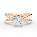 Jennifer Heart Cut Lab Grown Diamond 18Kt Rose Gold Engagement Ring