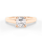 Courtney Asscher Cut Lab Grown Diamond 18Kt Rose Gold Engagement Ring