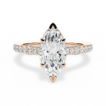 Laura Marquise Cut Lab Grown Diamond 18Kt Rose Gold Engagement Ring