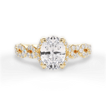 Justine Oval Cut Lab Grown Diamond 18Kt Yellow Gold Engagement Ring