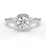 Jenny Round Cut Lab Grown Diamond Platinum Engagement Ring