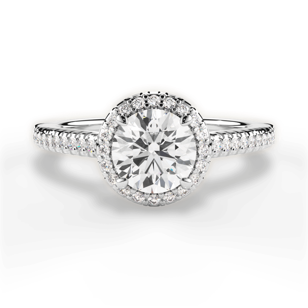 Jenny Round Cut Lab Grown Diamond 18Kt White Gold Engagement Ring