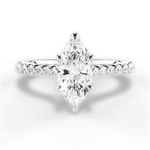 Dana Marquise Cut Lab Grown Diamond Platinum Engagement Ring