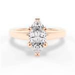 Courtney Marquise Cut Lab Grown Diamond 18Kt Rose Gold Engagement Ring