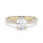 Kira Oval Cut Lab Grown Diamond 18Kt Yellow Gold Engagement Ring