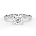 Madeline Round Cut Lab Grown Diamond Platinum Engagement Ring