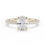 Kristen Oval Cut Lab Grown Diamond 18Kt Yellow Gold Engagement Ring