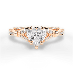 Geraldine Heart Cut Lab Grown Diamond 18Kt Rose Gold Engagement Ring