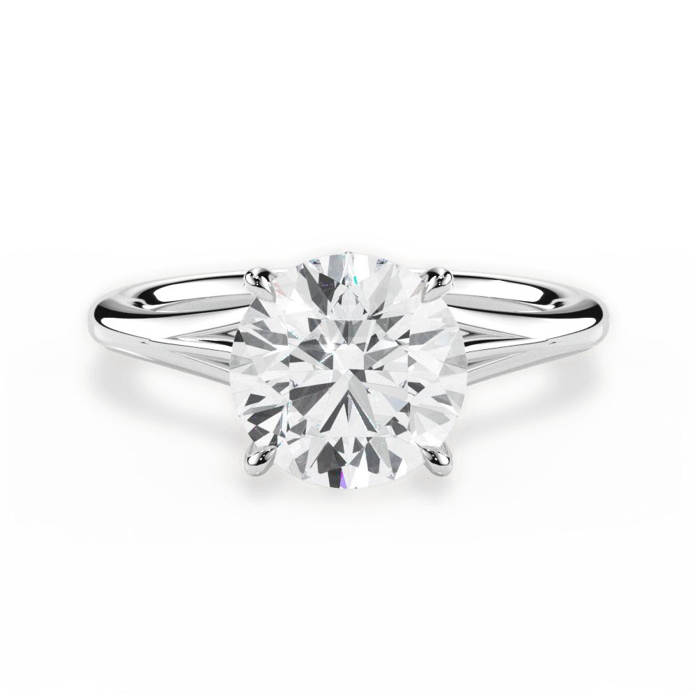 Anita Round Cut Lab Grown Diamond Platinum Engagement Ring