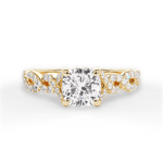 Justine Cushion Cut Lab Grown Diamond 18Kt Yellow Gold Engagement Ring