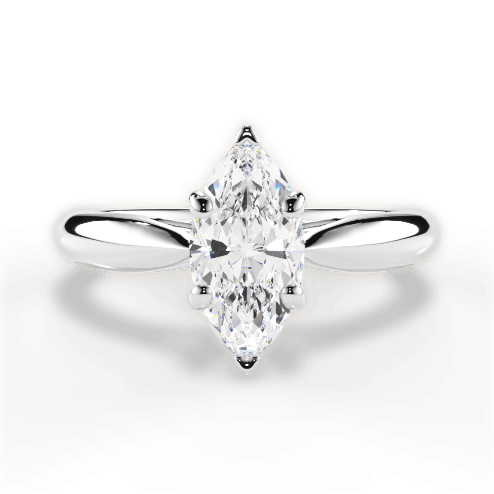 Amy Marquise Cut Lab Grown Diamond Platinum Engagement Ring