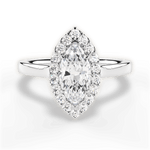 Fiona Marquise Cut Lab Grown Diamond 18Kt White Gold Engagement Ring