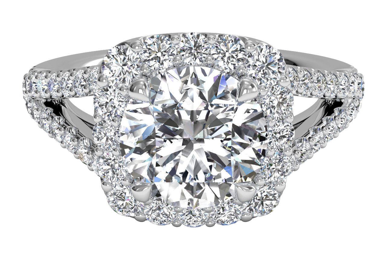 Kelly Round Cut Lab Grown Diamond 14Kt White Gold Engagement Ring