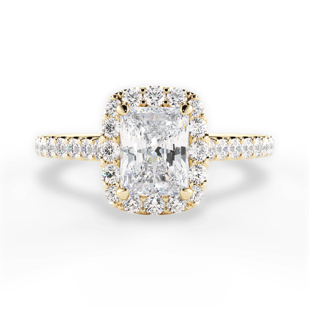 Ingrid Radiant Cut Lab Grown Diamond 18Kt Yellow Gold Engagement Ring