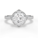 Hayley Princess Cut Lab Grown Diamond Platinum Engagement Ring