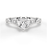 Geraldine Heart Cut Lab Grown Diamond 14Kt White Gold Engagement Ring