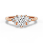 Celeste Heart Cut Lab Grown Diamond 18Kt Rose Gold Engagement Ring