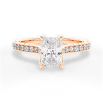 Gilda Radiant Cut Lab Grown Diamond 18Kt Rose Gold Engagement Ring