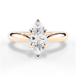 Colleen Marquise Cut Lab Grown Diamond 18Kt Rose Gold Engagement Ring