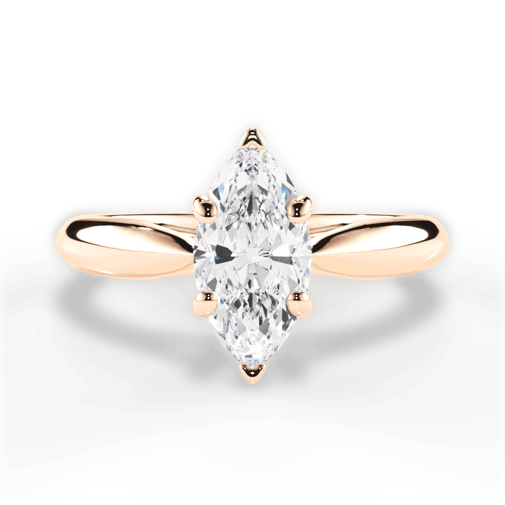 Colleen Marquise Cut Lab Grown Diamond 18Kt Rose Gold Engagement Ring