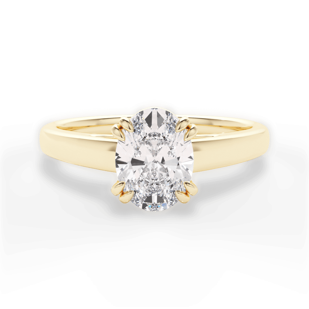 Courtney Oval Cut Lab Grown Diamond 18Kt Yellow Gold Engagement Ring