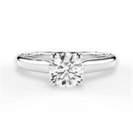Carrie Round Cut Lab Grown Diamond 18Kt White Gold Engagement Ring