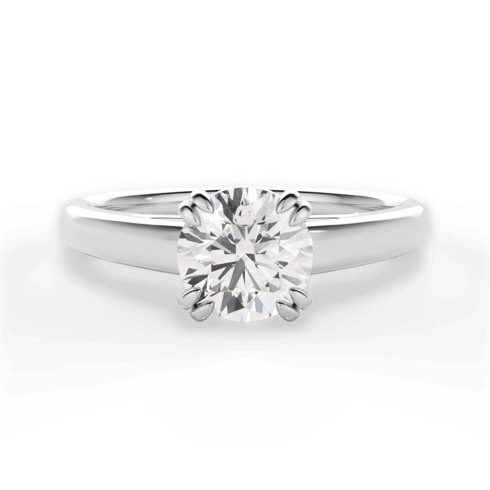 Anna Round Cut Lab Grown Diamond 18Kt White Gold Engagement Ring