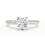 Joan Heart Cut Lab Grown Diamond 18Kt Yellow Gold Engagement Ring