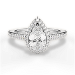 Jenny Pear Cut Lab Grown Diamond 18Kt White Gold Engagement Ring