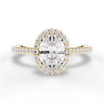 Joanne Oval Cut Lab Grown Diamond 18Kt Yellow Gold Engagement Ring