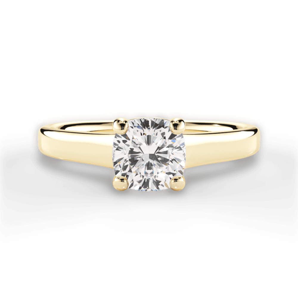 Ariana Cushion Cut Lab Grown Diamond 18Kt Yellow Gold Engagement Ring