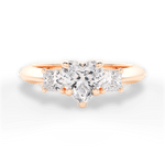 Dorothy Heart Cut Lab Grown Diamond 18Kt Rose Gold Engagement Ring