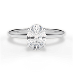 Brenda Oval Cut Lab Grown Diamond 18Kt White Gold Engagement Ring