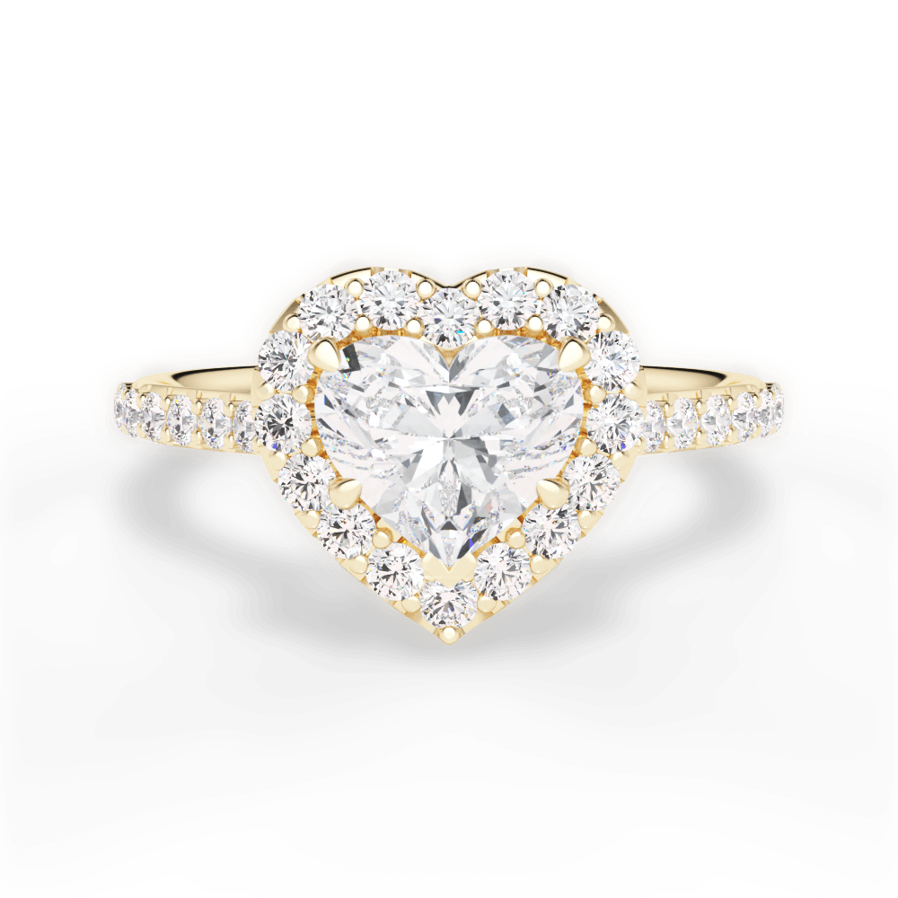 Leah Heart Cut Lab Grown Diamond 18Kt Yellow Gold Engagement Ring