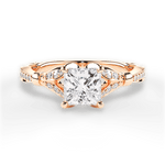 Geraldine Princess Cut Lab Grown Diamond 18Kt Rose Gold Engagement Ring