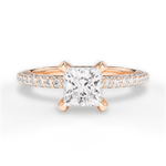 Madeline Princess Cut Lab Grown Diamond 18Kt Rose Gold Engagement Ring