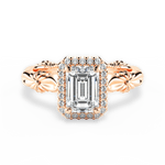 Erica Emerald Cut Lab Grown Diamond 18Kt Rose Gold Engagement Ring