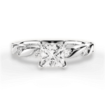 Emma Princess Cut Lab Grown Diamond 14Kt White Gold Engagement Ring