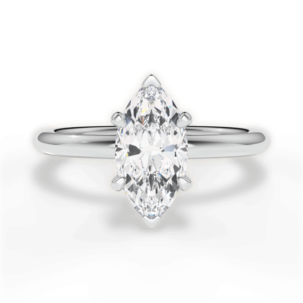 Brenda Marquise Cut Lab Grown Diamond 18Kt White Gold Engagement Ring