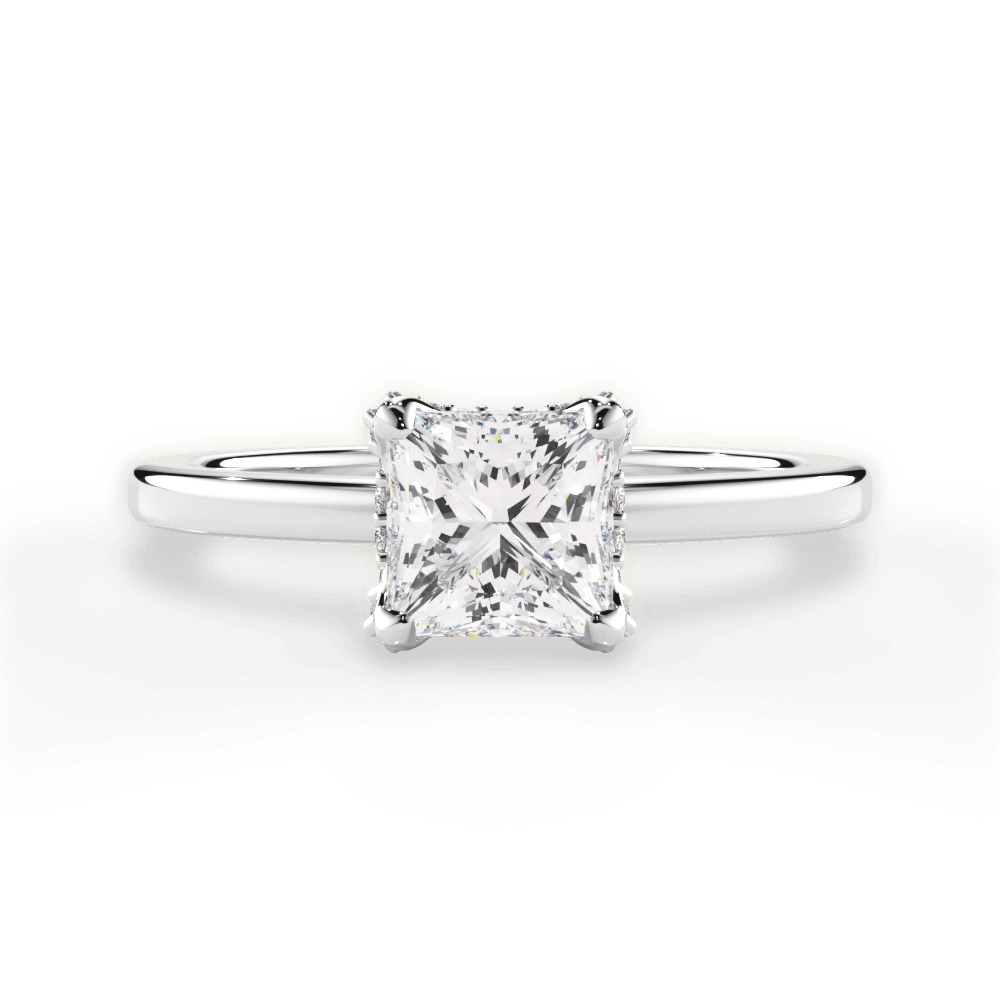 Gemma Princess Cut Lab Grown Diamond Platinum Engagement Ring