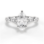 Geraldine Marquise Cut Lab Grown Diamond 14Kt White Gold Engagement Ring